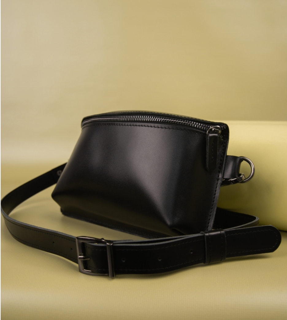 Crazy Horse Leather Bag | Adjustable Belt Banana Bag | Gute Leder